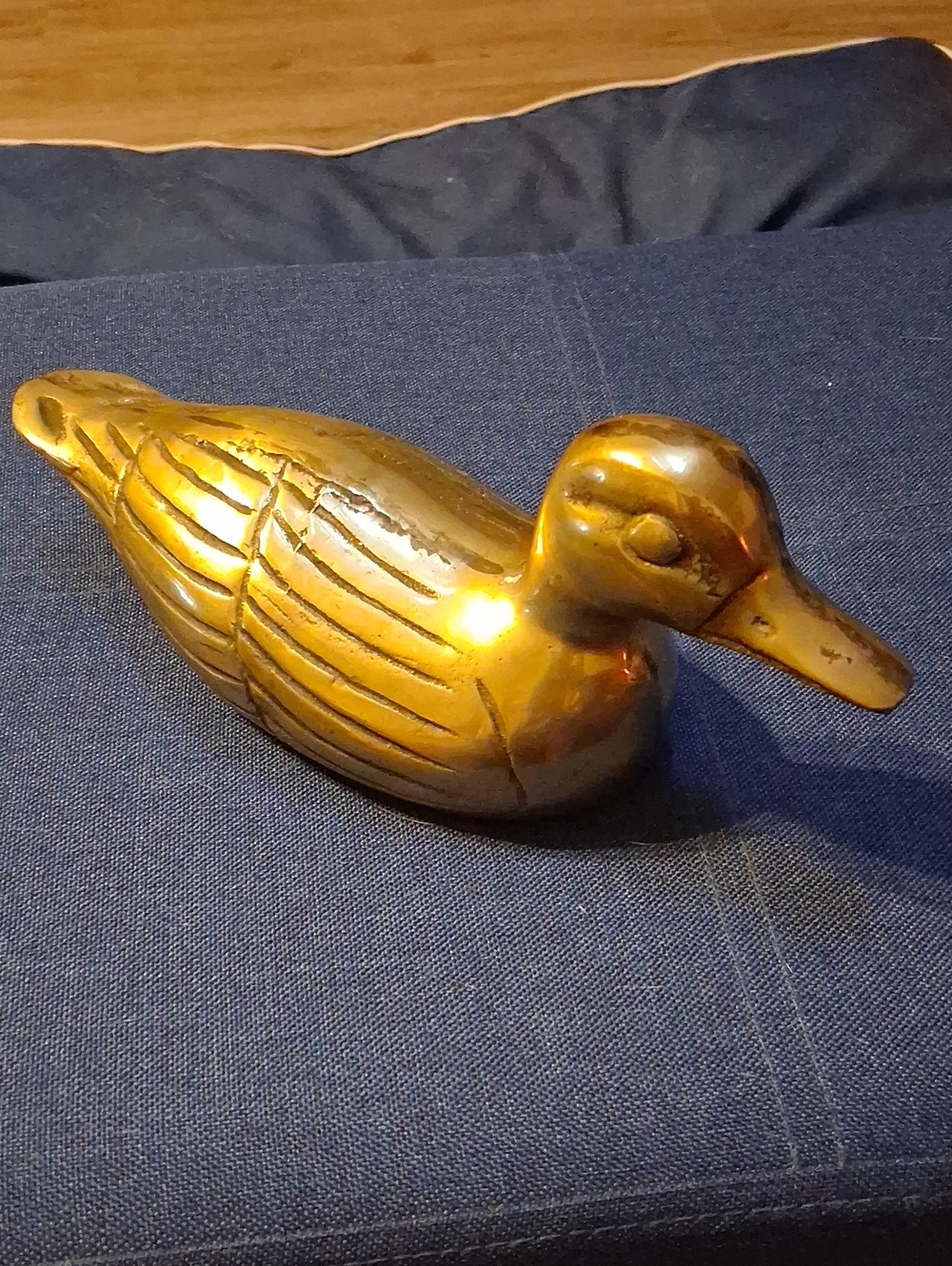 Brass Duck Figurine Decorative Accent - Gold